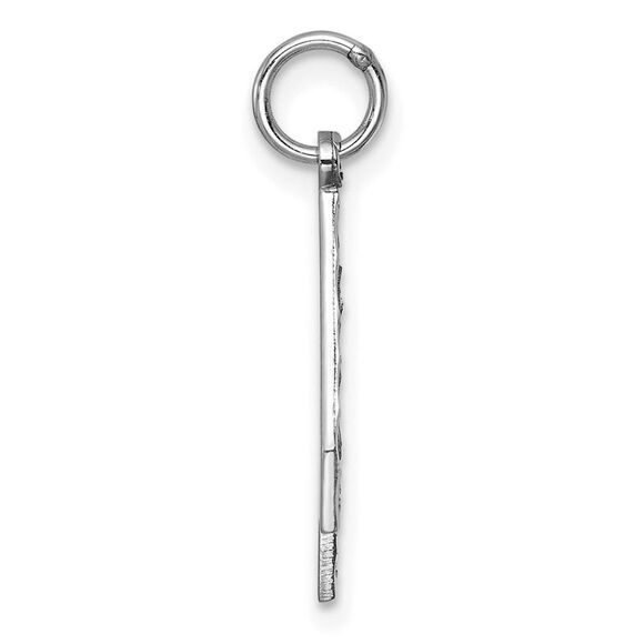 14k White Gold, Varsity Collection, Large D/C Pendant, Number 4 - Picture 2 of 5